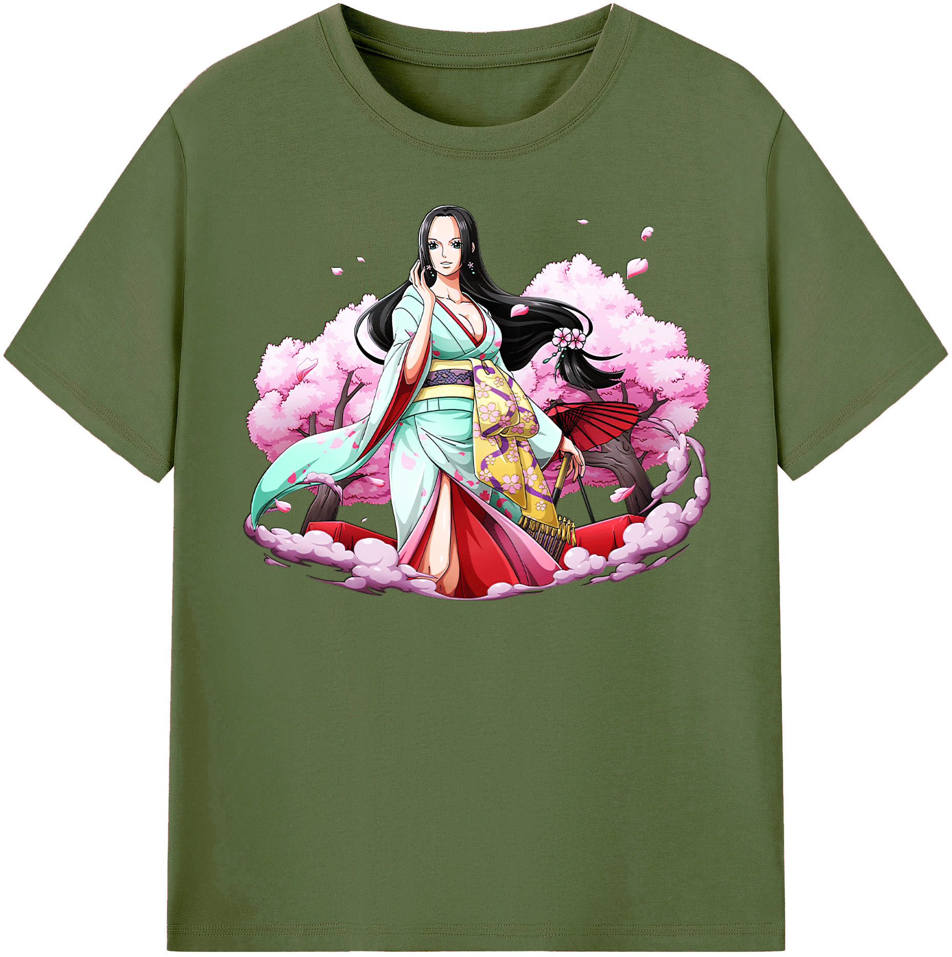 ワンピース ボア・ハンコック ONE PIECE Boa·Hancock 綿100％半袖Tシャツ（フロントプリント）